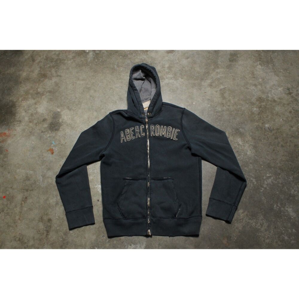 Vintage Abercrombie Logo Applique Zip Up Jacket - Large
